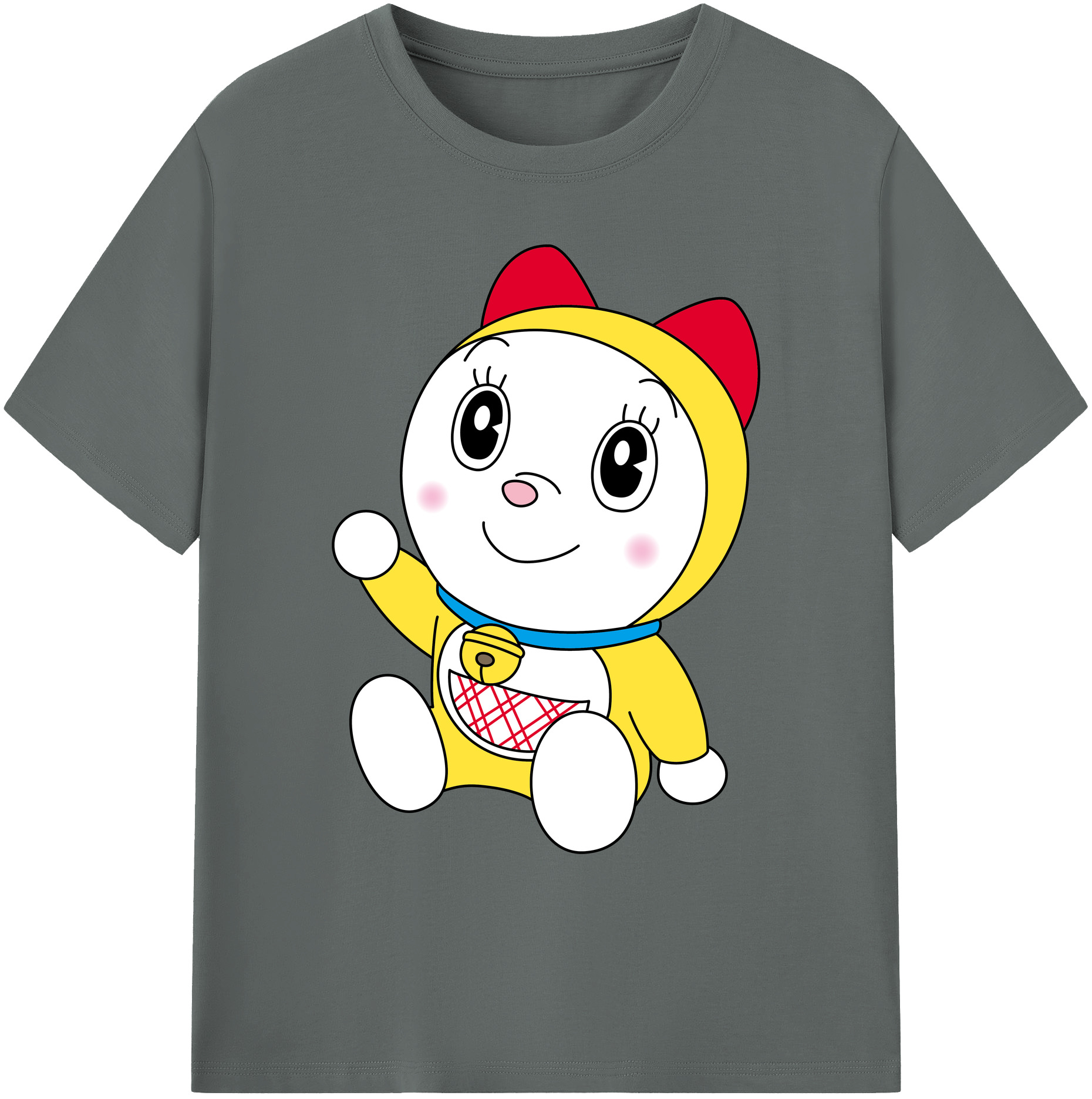 （画像用） ドラえもん ドラミ Doraemon Dorami 綿100％ メンズ半袖Tシャツ｜肌触りやわらか＆通気性